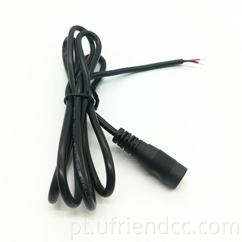 OEM DC5525 Cabo de pigtail Power 12V Conectores masculinos e fêmeas para câmera de segurança CCTV e adaptador de energia de iluminação 15cm